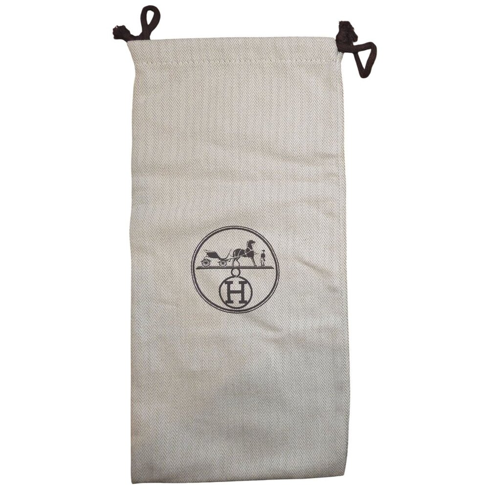 Authentic Hermes Dust Bag Fabric Storage Travel Handbag Protector Belt 13.5X6.5